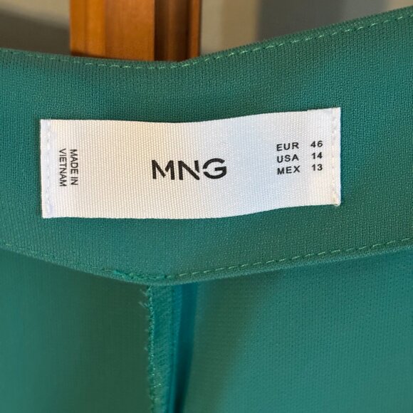 Mango Women Green wide leg trousers SZ: 14 - Picture 13 of 14